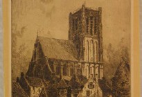 De St. Catharijnekerk te Brielle, gezien vanuit het Asylplein (Collectie Historisch Museum Den Briel; inv nr 0052)