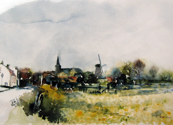 Aquarel Kees Weltevrede
